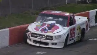 Riverhead Raceway Super Pro Truck Crash