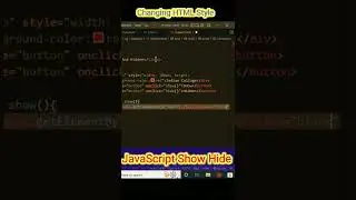 JavaScript Show Hide | javscript show and hide div on click | #shortvideo | show/hide