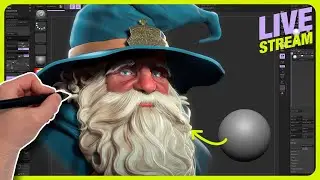 Dwarf Bust Sculpting Tutorial in ZBrush Live Stream