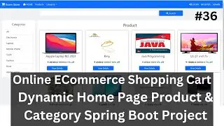 #36 Dynamic Home Page Product & Category Spring Boot Project | Shopping Cart Spring Boot Project