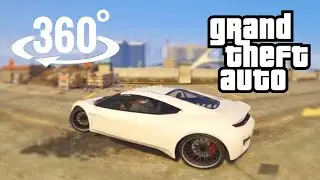 8K 360° Video GTA 5 VR Car Stunt Driving Jumping of Building