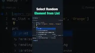 Selecting Random Element from a list  #softlinks #python #programming