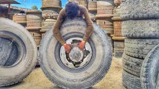 Emergency Truck Fractured Rim Repair with Recycled Ship Sheets