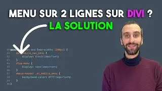 Menu Divi sur deux lignes [Problème résolu]