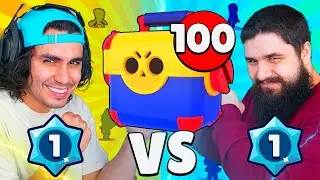 BATALHA DE 100 MEGA-CAIXAS EM CONTA NÍVEL 1 NO BRAWL STARS