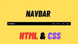 Navbar using Html and CSS