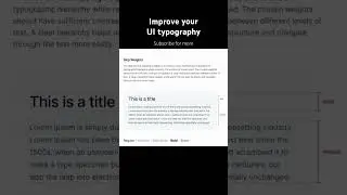 Improving hierarchy on your ui text styles #tutorial #words #design #uiux #figma #typography