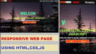 how to make responsive website using html css js |responsive web page des|