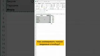 Как скопировать только видимые столбцы в Excel? #excel #shortsvideo #exceltips #обучение