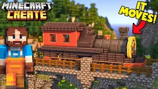 I Build A WORKING TRAIN In Minecraft Create Mod!