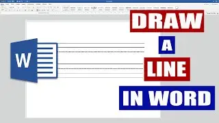 How to draw a LINE in WORD | Microsoft Word Tutorials