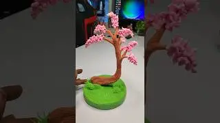 How to make Cherry Blossom Tree with Clay 🌸 🌸 