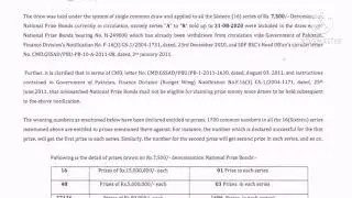 Complete Official List, RS. 7500 Prize Bond Result, Winners Of Draw # 84 List, 2 November 2020