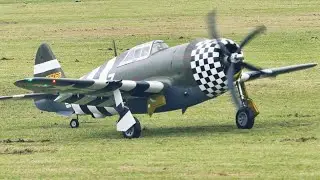 RC 5 cylinder radial powered P-47 at KAMS Warbirds April 2023