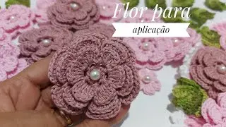 Flor e folhas para aplicação
