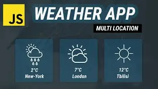 JavaScript multi-city weather widget with localStorage