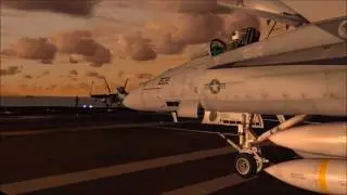 FSX VRS F/A-18 SuperHornet SuperBug CARRIER Takeoff beautiful SUNRISE