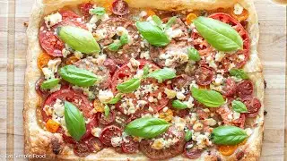 Savory Tomato Tart with Puff Pastry Recipe -  Eat Simple Food.com