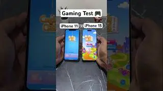 iPhone 15 vs iPhone 11 Candy Crush test🧐#shorts #iphone15 #iphone11