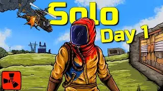 Surviving Rust - Day 1 Solo Gameplay as a Beginner!