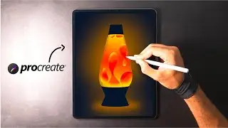 Drawing lava lamp in procreate with iPad pro