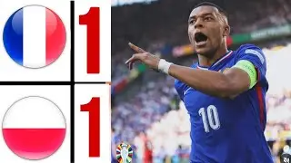 France 1-1 Poland  EURO 2024 | France vs Pologne |  kylian mbappe vs poland 25/06/2024 🤯🔥