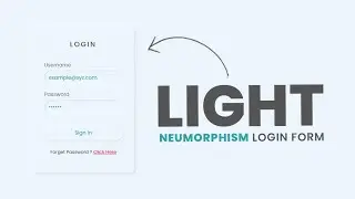 Convert Dark To Light Mode Neumorphism Login Form UI | Html CSS Login Form