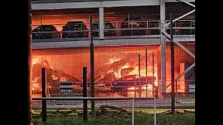 LUTON AIRPORT PLUNGED INTO CHAOS AS MASSIVE FIRE ALL SCENES BEST QUALITY