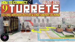 RUST Electricity Tutorial | How To Connect 9 TURRETS to One Broadcaster and One Smart Alarm 2022