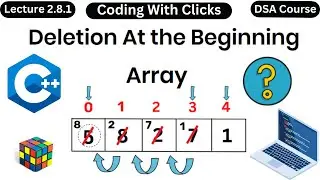 Array deletion in C++ - Deletion At the beginning  - Array Operation - Data Structures and Algorithm