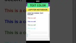 PYTHON| HOW TO CHANGE TEXT COLOR IN JUPYTER NOTRBOO| PYTHON FOR DATA SCIENC|  