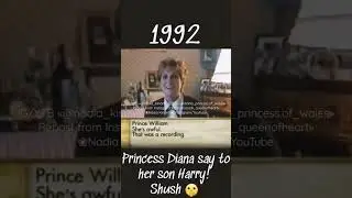 Rare moments of Princess. Diana Tells Harry To Shush 🤫🙊😂 #diana #princessdiana #princeharry