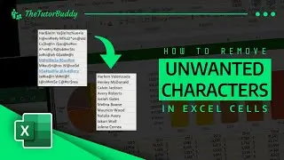 How to remove unwanted cell characters in excel