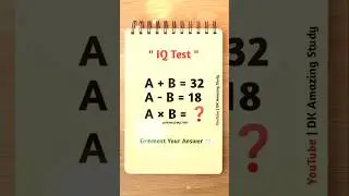 100% Fail to Answer | IQ Test #reasoning #mind #mathematics #shorts