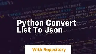 python convert list to json