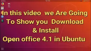 How to install open office 4.1 in  Ubuntu 18.04 lts.