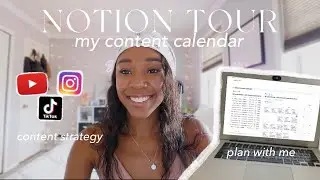 notion tour + how I plan my youtube videos 2022 💻 | notion content calendar & social media strategy