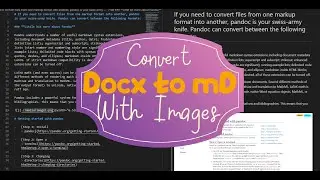 Converting Docx to md with images  | How to view this in VSCode Readable Format | Extras