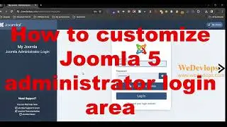 How to customize Joomla 5 administrator login area