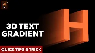 3D Smooth Gradient Text Effect | Adobe Illustrator