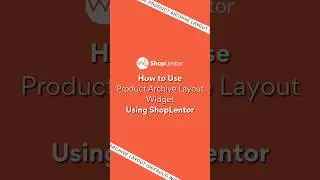 How to use Product Archive Layout Widget #elementor #wordpress #woocommerce