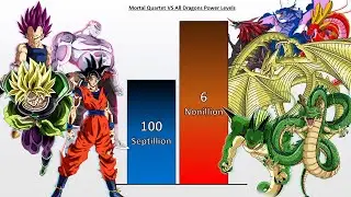 Goku, Vegeta, Jiren & Broly VS ALL Shenrons & Dragons Power Levels 2023 🔥