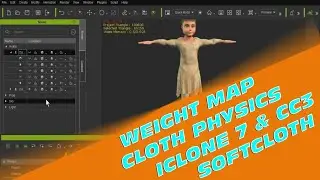 Iclone7 Cloth physics | softcloth | weightmap | Weightpaint |