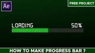 How to make a loading progress bar in after effects ? || After Effects Tutorial (Free Project)