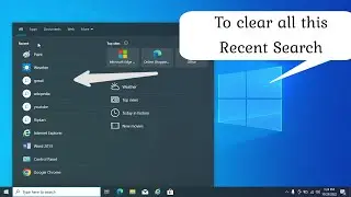 How do I delete recent activity in Windows Search