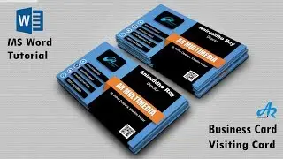 MS Word Tutorial: Create Business Card Template in MS Word 2019 OR Visiting Card {AR Multimedia}