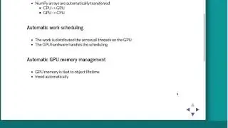 Using Numba to program the GPU from Python