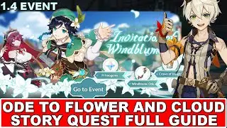 Ode to Flower and Cloud Genshin Impact (1.4 Windblume Event) All Cutscenes English Venti Quest