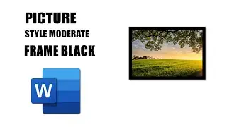 How to apply the picture style moderate frame black to the picture in word