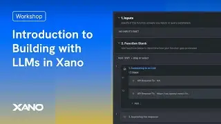 Introduction to Building with LLMs in Xano